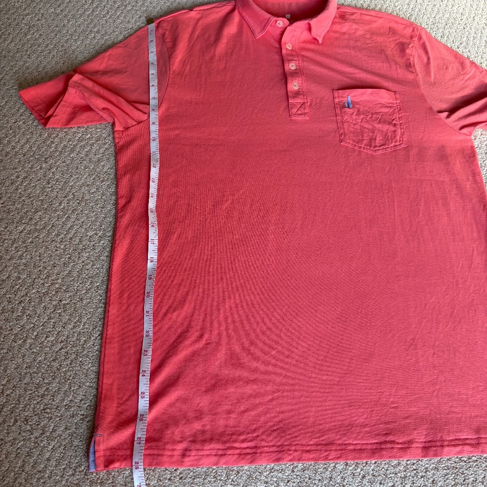 Johnnie-O Hangin Out The Original polo shirt Coral Large - Picture 8 of 15
